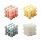 Геометрический куб, искусственное масло, ароматические свечи, украшение для дома, куб, ароматическая свеча, соевый воск, подарок