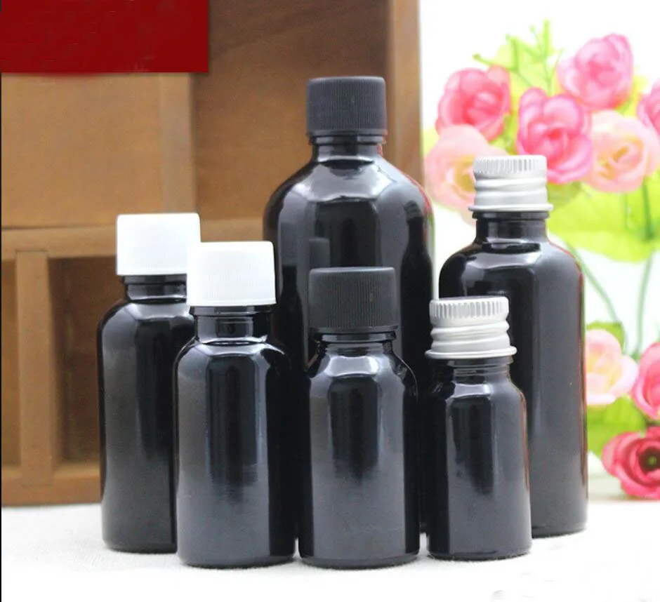 

5ml black glass bottle essential oil liquid serum complex recovery eye gel serum liquid moisture skin care cosmetic packing
