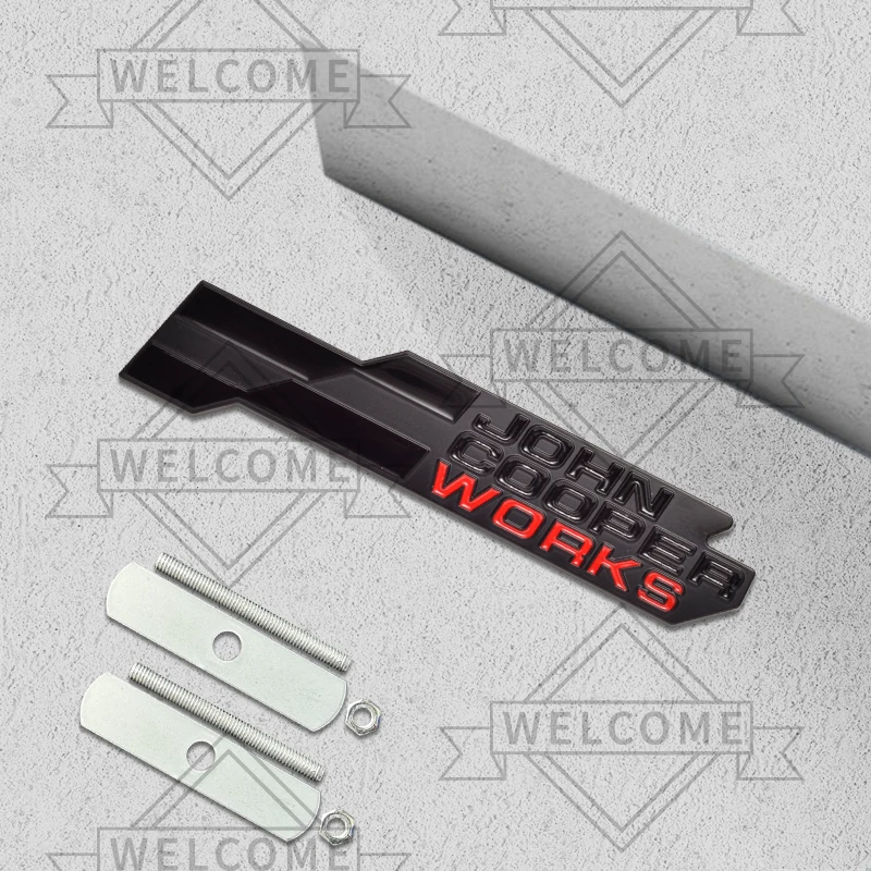 

3D наклейки на автомобиль John Cooper Works, эмблема решетки, значок на кузов, наклейка на багажник для Mini Cooper S ONE J01 U25 F57 R53 R55 R56 R58