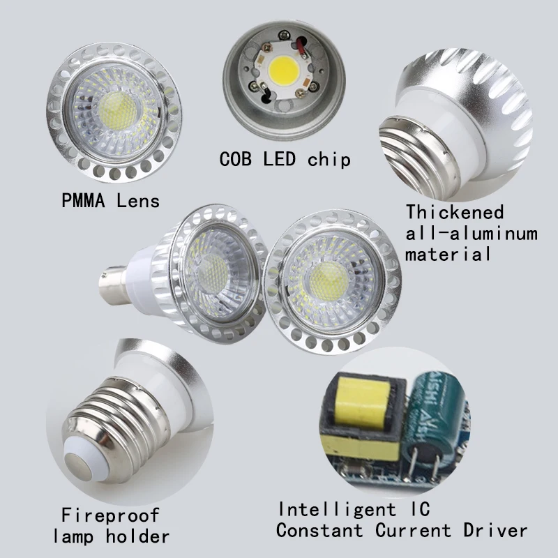 Фото Светодиодная лампочка E27 GU10 B22 E14 E12 B22 DC 24V 10W прожектор красный синий зеленый желтый фиолетовый светодиодный прожектор №3