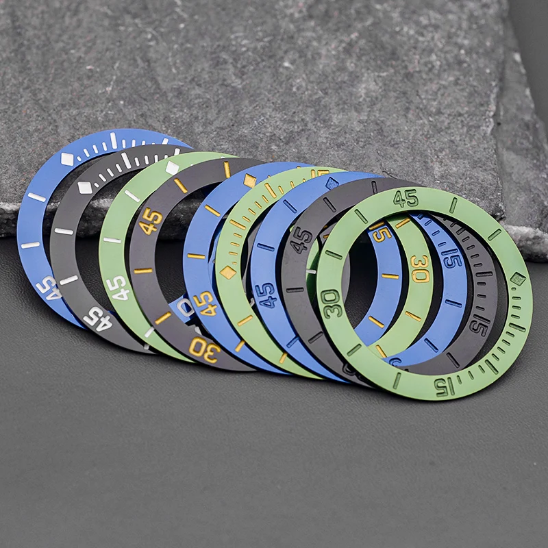 Men's Watch Replace Accessories Fit Blancpain Fifty Fathoms Series With 42.7MM Watch Bezel Insert  For Watch Case Repair parts