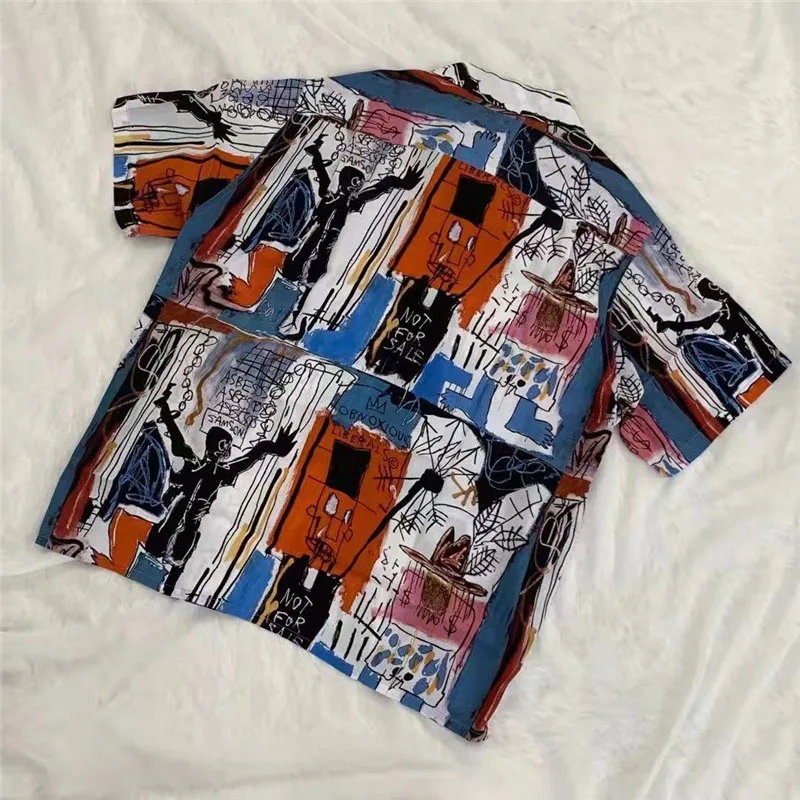 WACKO MARIA Shirt Retro Graffiti Men Women 1:1 WACKO MARIA Men Hawaiian Shirt