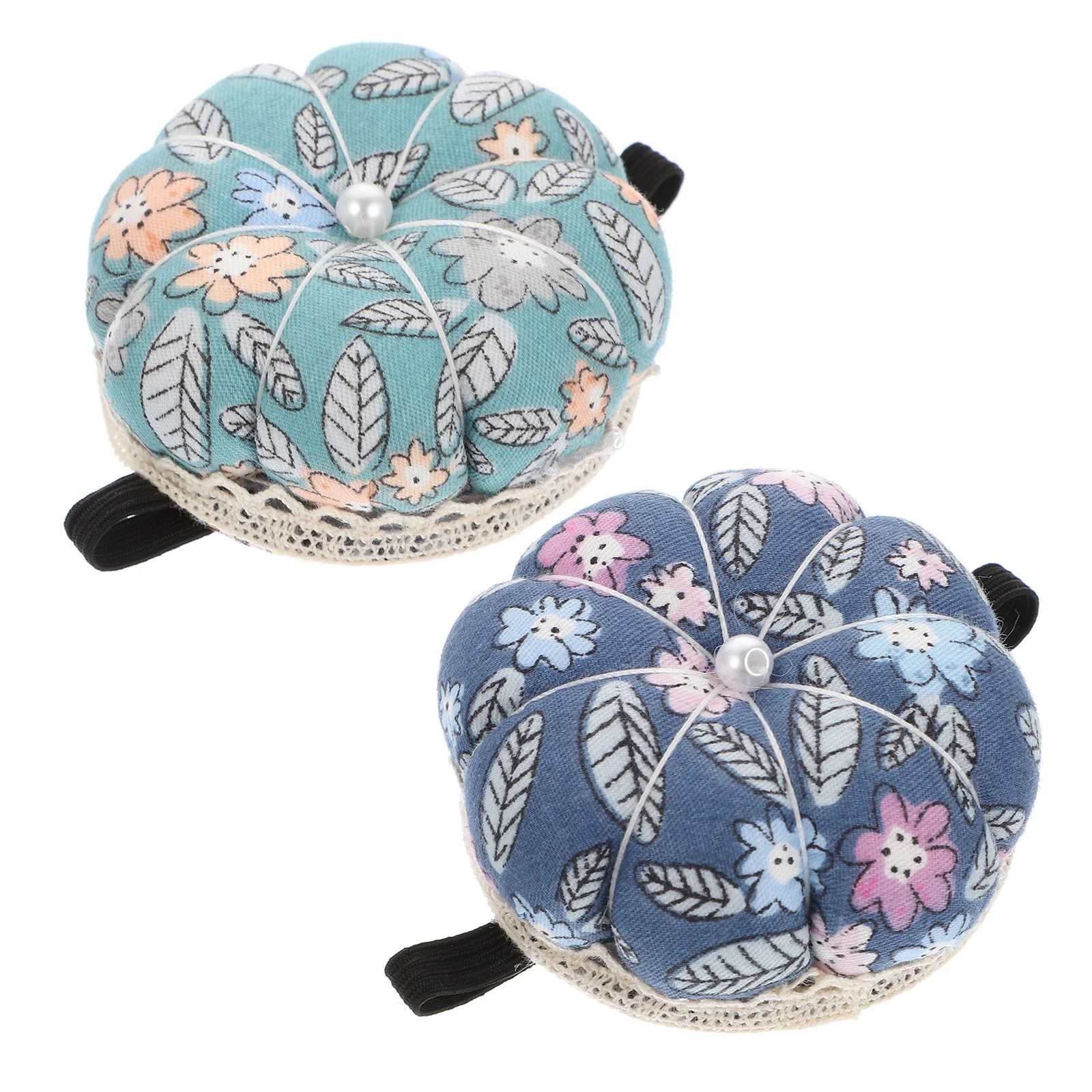 

Pumpkin Wrist Stitching Cushion Sewing DIY Accessories Needle Insert Pad Shaped Printed Pin Bracelet Holder Stand