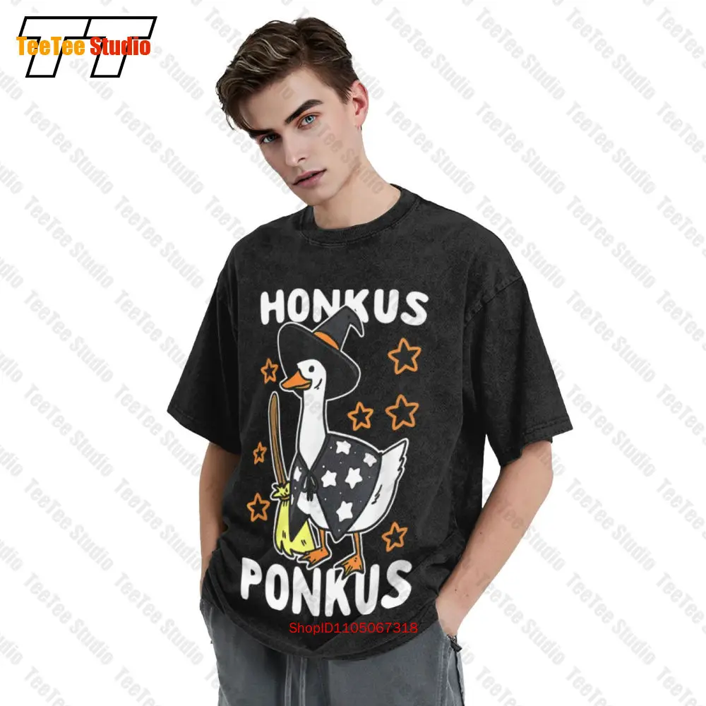 Фото Винтажная футболка большого размера Witches Duck Cute Honkus Ponkus Halloween Star NHEL №3
