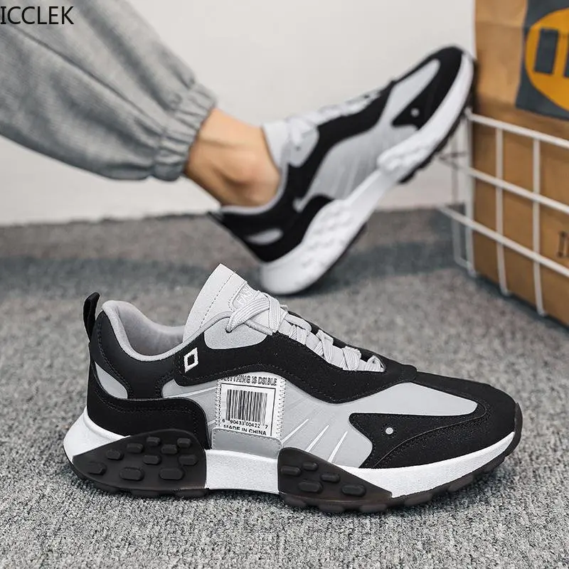 

Мужские классические универсальные дышащие Молодежные кроссовки для бега на мягкой подошве, удобные дышащие повседневные туфли с закрытым...