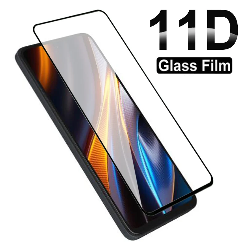 

11D Safety Tempered Glass For Xiaomi Poco M3 M4 M5 Pro C3 C40 C50 C51 C55 Screen Protector X5 X4 X3 NFC F3 F4 GT F5 Glass Film