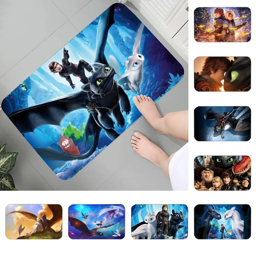 Напольный коврик с рисунком дракона H-How To Train Your D-Dragon