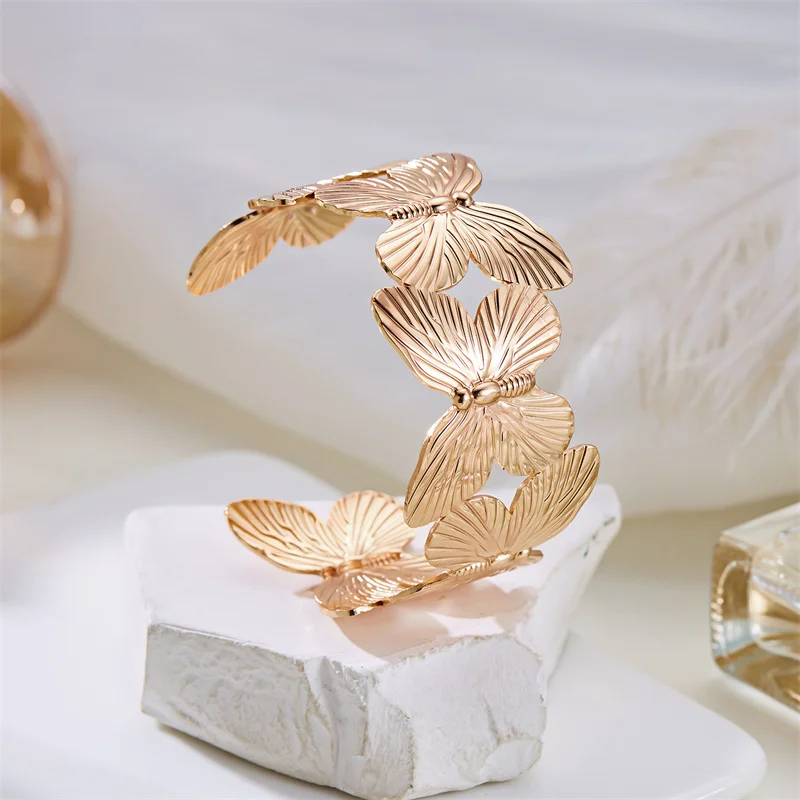 Элегантный Модный браслет с бабочками и цветами для женщин девушек милые