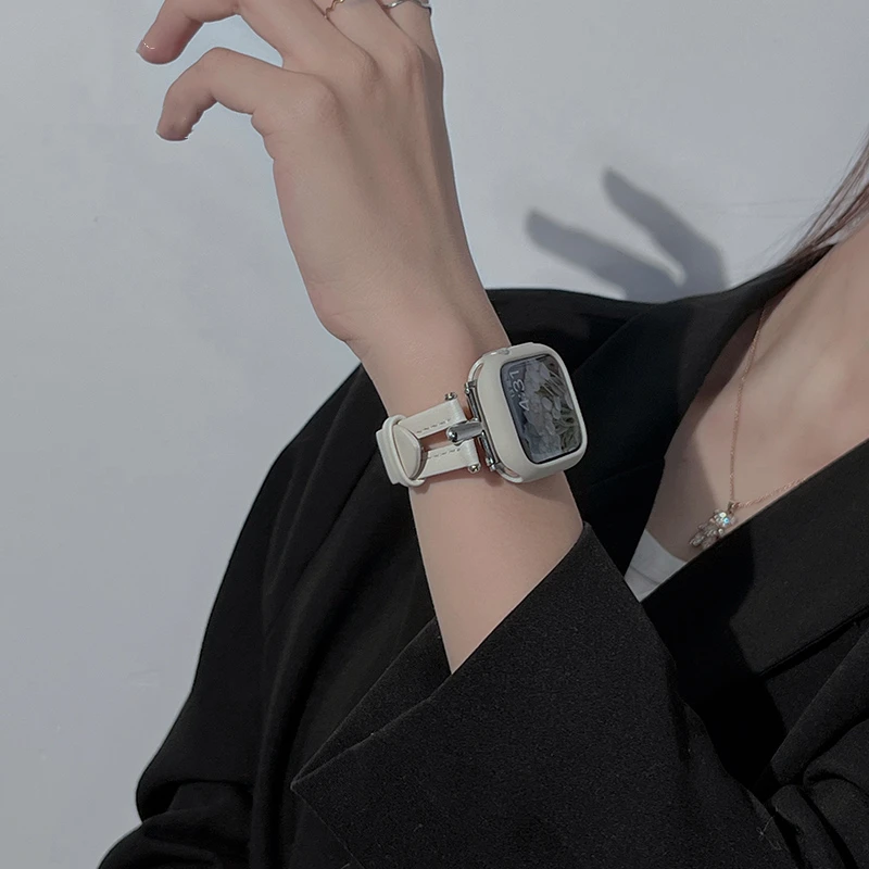 

Ремешок кожаный для Apple Watch Band 41 мм 45 мм 44 40 мм 38/42 мм