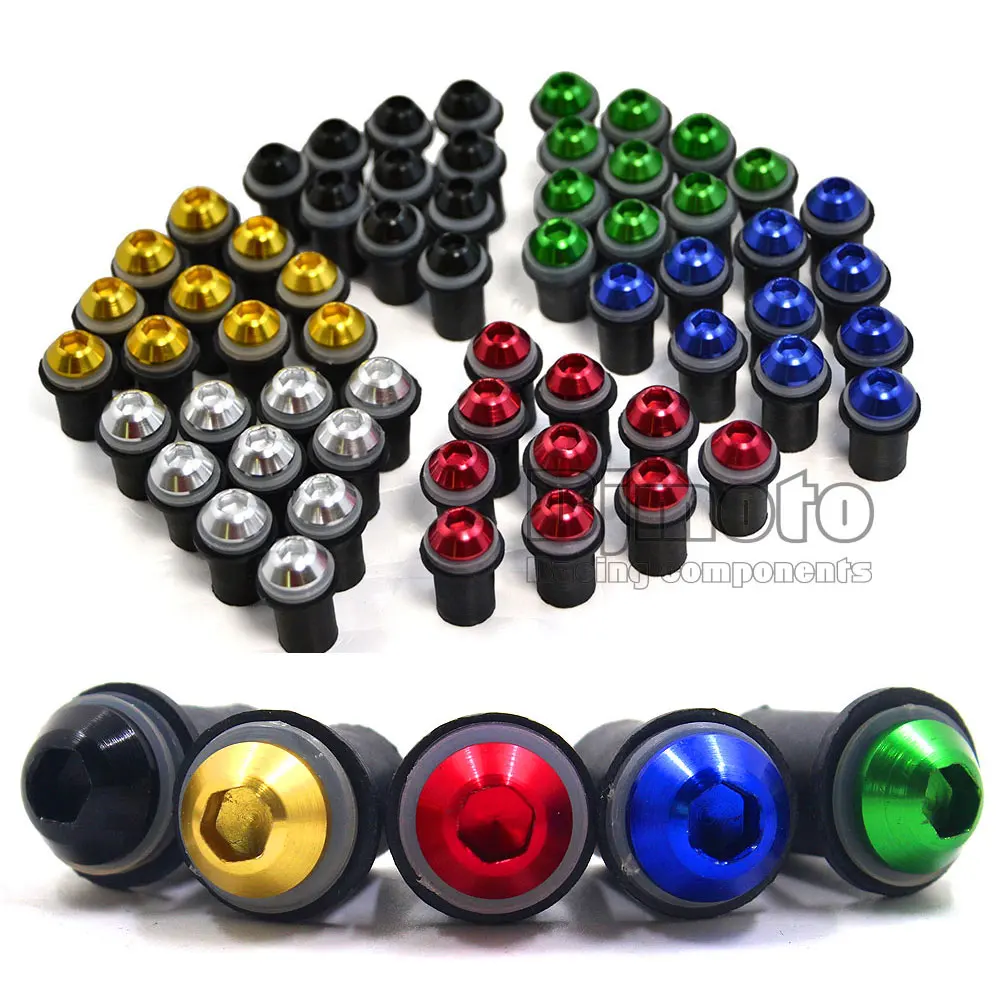 

BJMOTO 10X 5MM Universal Windscreen Bolts Screws Windshield Screw Nuts Kit For Kawasaki ER6F ER6N Z750 Z800 Z1000 Versys