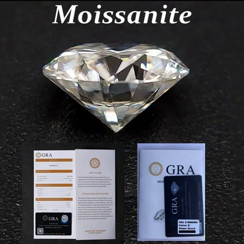 

100% Real Moissanite Created Diamond D Color Lab Grown Gems Diy Material for Jewelry Making Stone