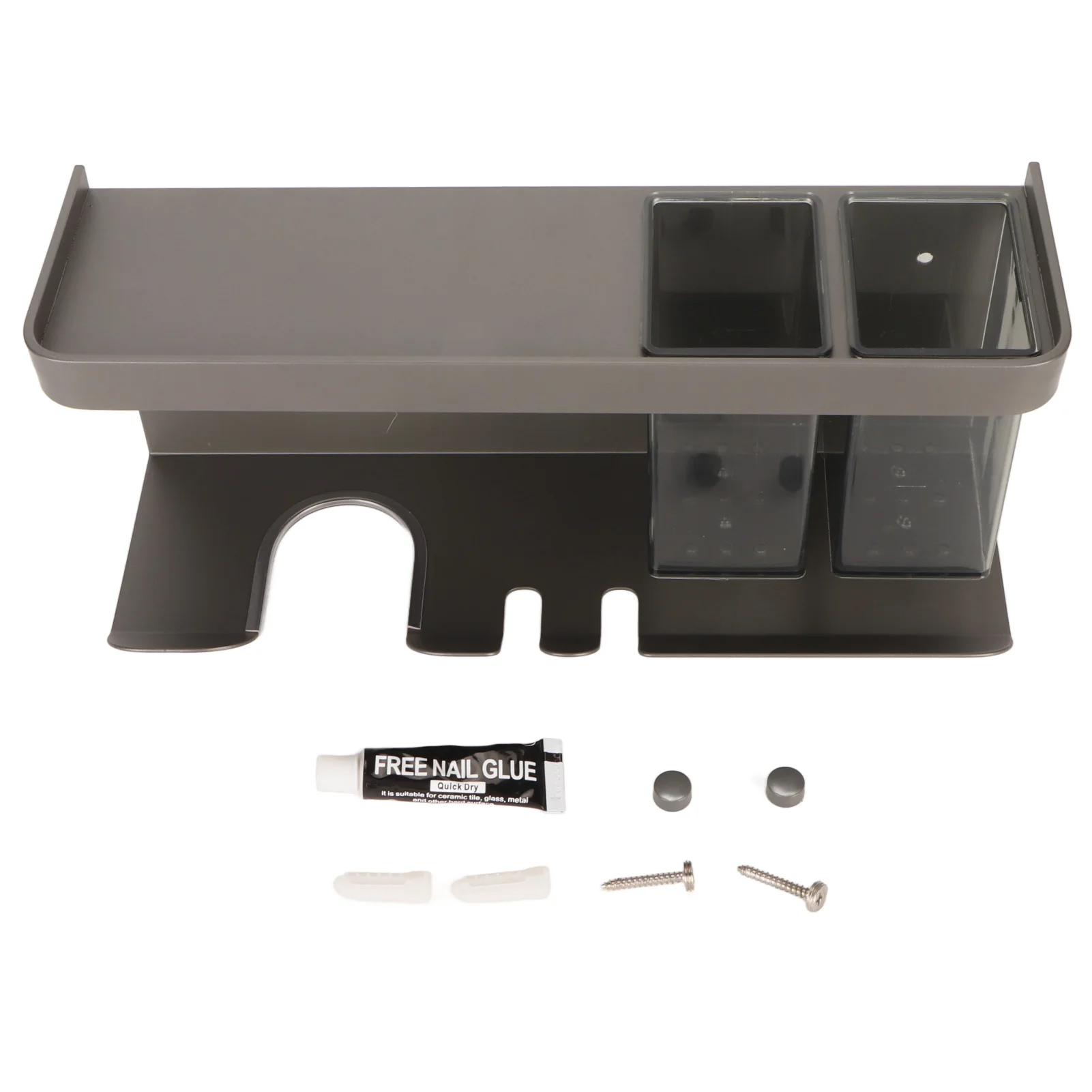 

Hair Dryer Rack Hair Dryer Storage Holder Wall Mounted No Punching Multi Functional Hanging Blow Dryer Organizer for Bathroom