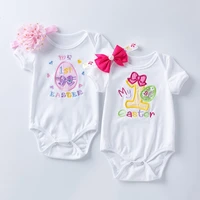 baby girl outfits 1st easter new girl rompers babygirl festival jumpsuit summer kids cotton embroidery bodysuit headband 2pcs