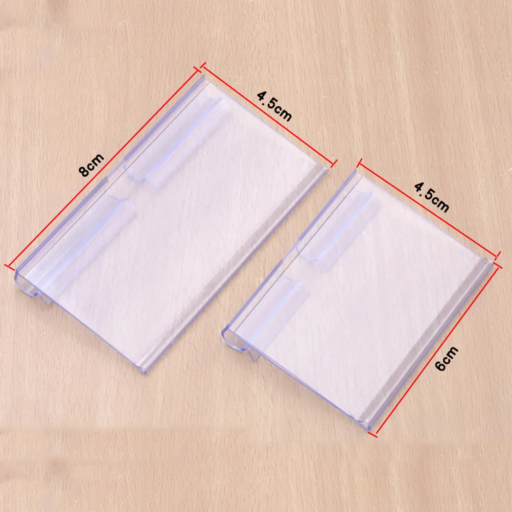 

30 шт., пластиковые прозрачные ценники для супермаркетов, магазинов и торговых центров, 45 х6 см