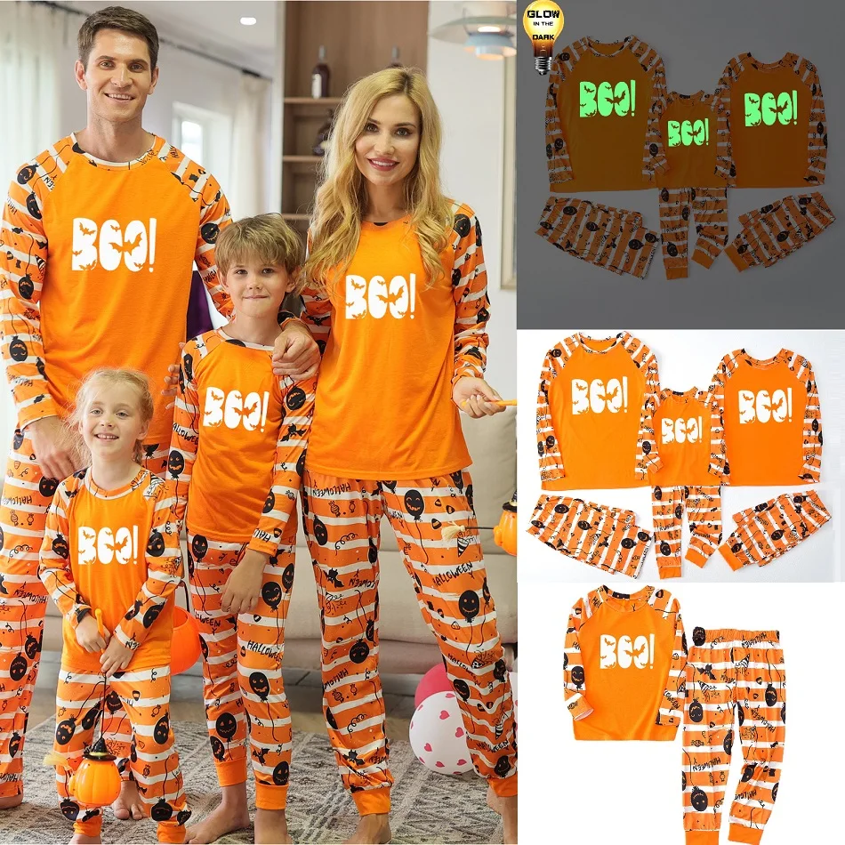 

Mom Baby Mommy and Me Clothes Set Tops+Pants Family Matching Outfits Funny Halloween Pajamas Father Mother & Kids Sleepwear