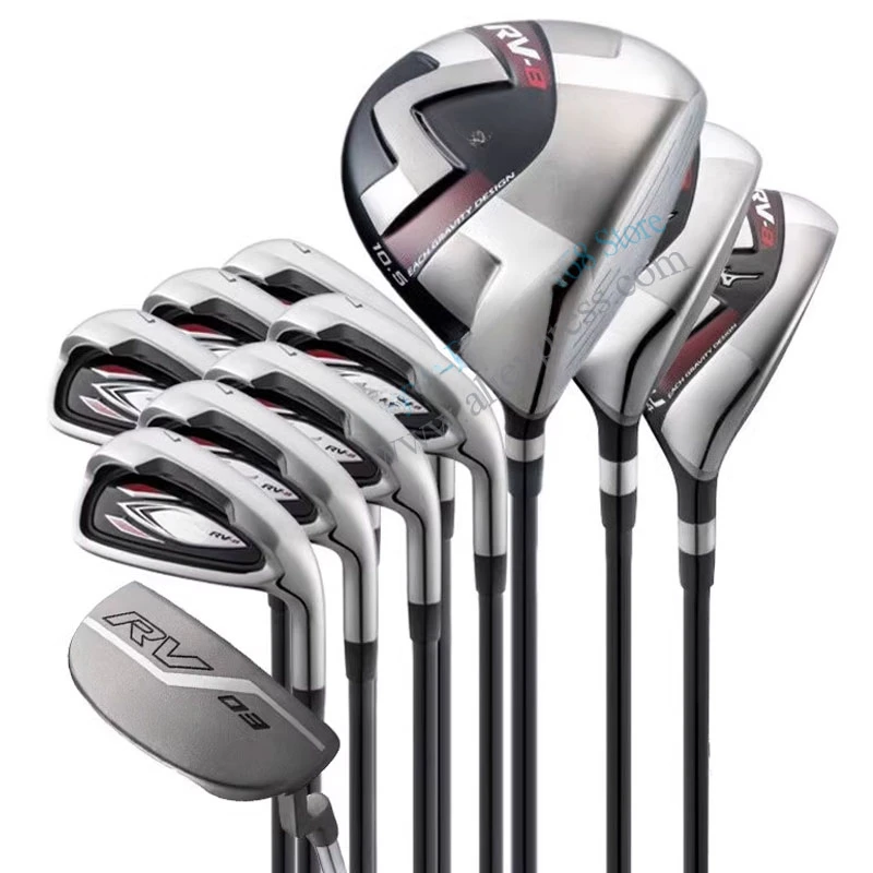 

New Men Golf Clubs RV8 Golf Compelete Club Set Golf Driver Wood Irons Putter R or S Flex Graphite Shaft Free Shipping No Bag