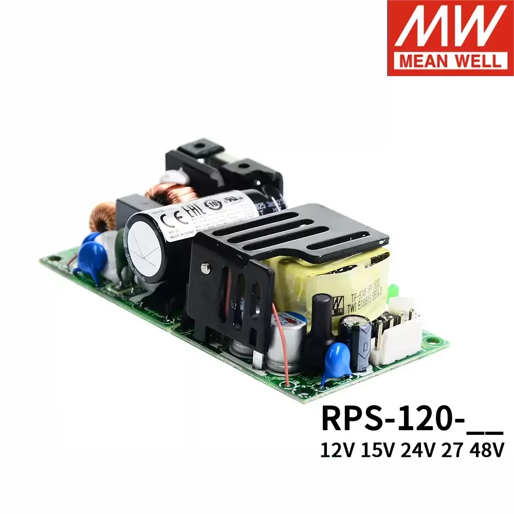 Фото Блок питания RPS-120 тайваньского бренда Mingwei 24В 5А, тип печатной платы RPS-120-24, без корпуса, для медицинских устройств, импульсный регулятор постоянного тока. №5