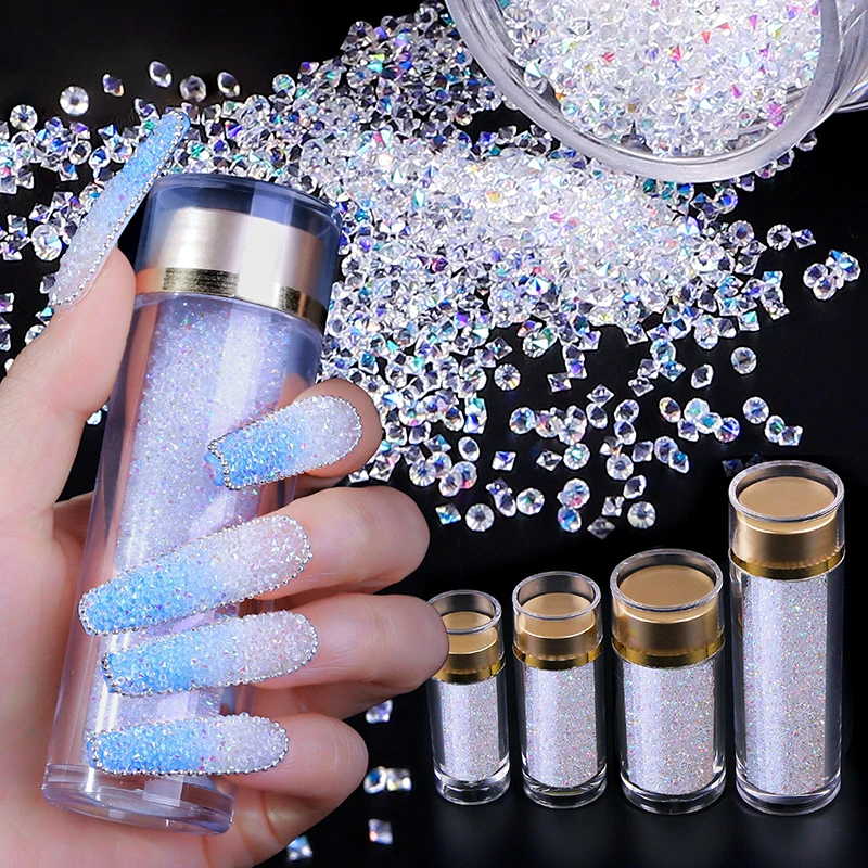 

1 Bottle Nail Crystal Micro Beads 3D Nail Stone Caviar Pixie AB Crystal Diamond DIY Beauty Tiny Rhinestone Manicure Decoration