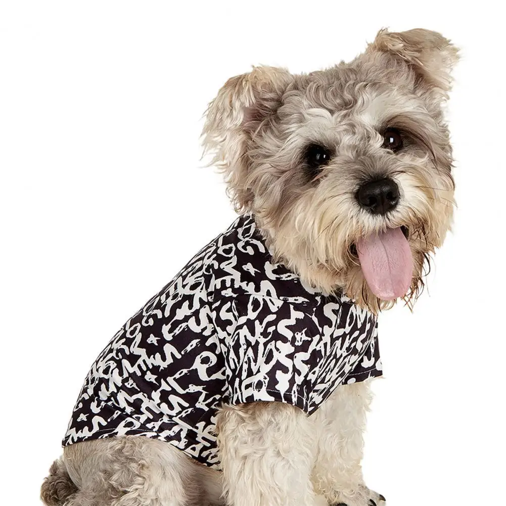 

Summer Puppy Blouse Up Cotton Loving Shape Letter dog Shirt For Small Medium Pet Clothes 2022