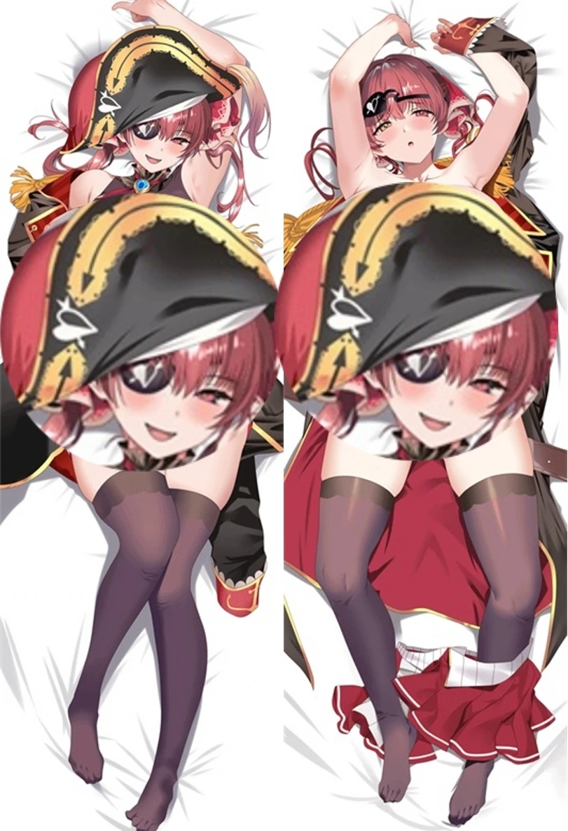 Аниме мультфильмы Star Hololive AVTuber Houshou Marine косплей наволочка дакимакура аниме