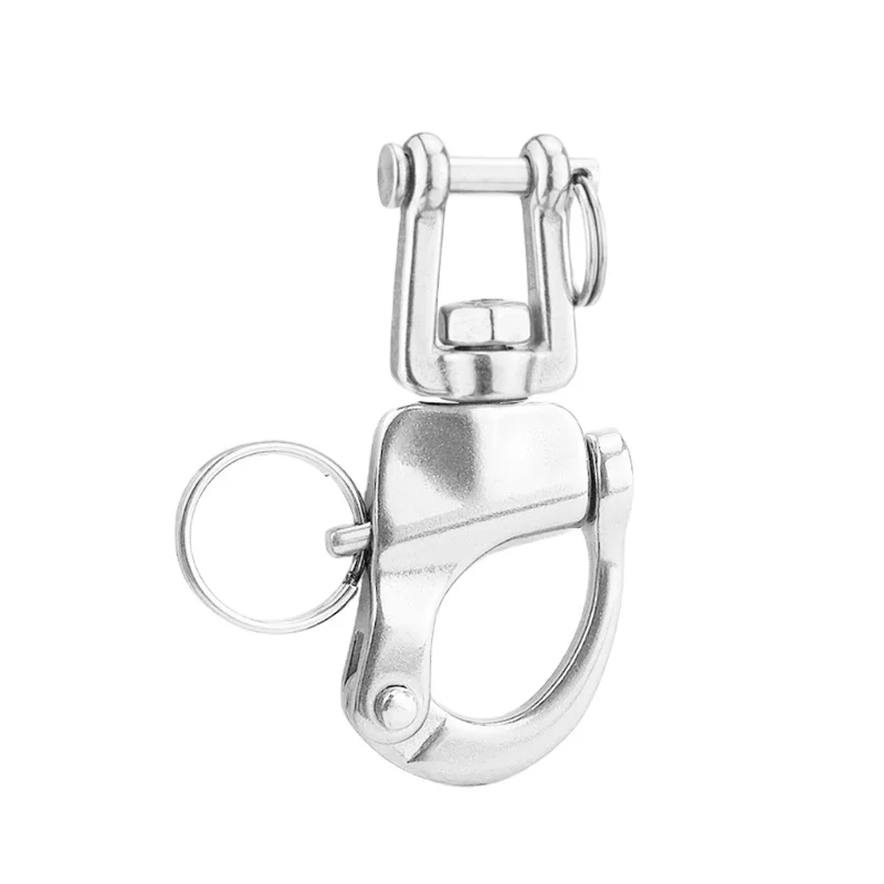 

Защелкивающаяся Поворотная Скоба из нержавеющей стали 304, Морская Лодка, парусное оборудование, 6,8x3 см, сверхпрочная Поворотная скоба с крюч...