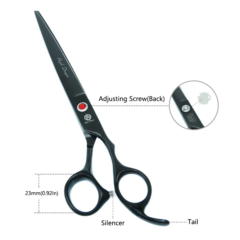 Профессиональные ножницы для ухода за собаками Purple Dragon 7 0 дюйма прямые изогнутые