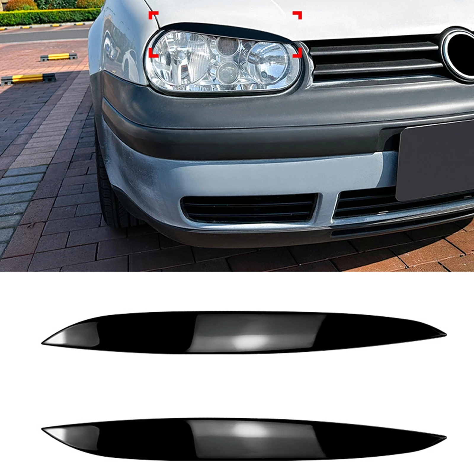 

2 шт., крышка передней фары для Volkswagen GOLF 4 MK4 IV 1997-2005 GFK