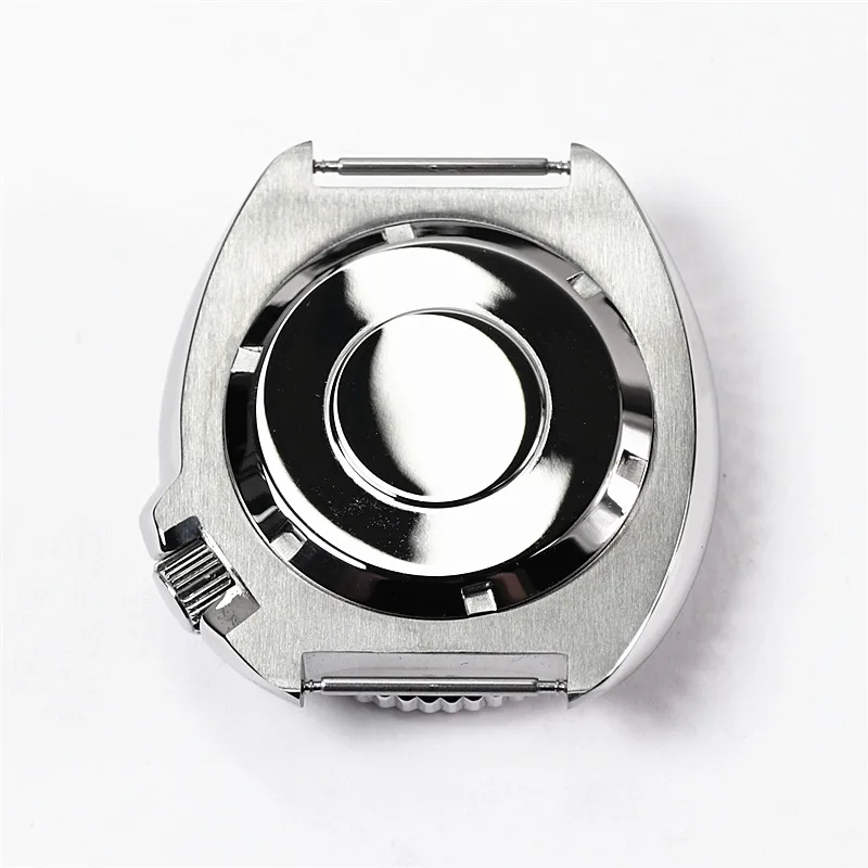 43mm Turtle Steel Sapphire Crystal Case With Ceramic Bezel Insert Waterproof For Seiko Nh35 Nh36 Movement 28.5mm Dial Watch Mod