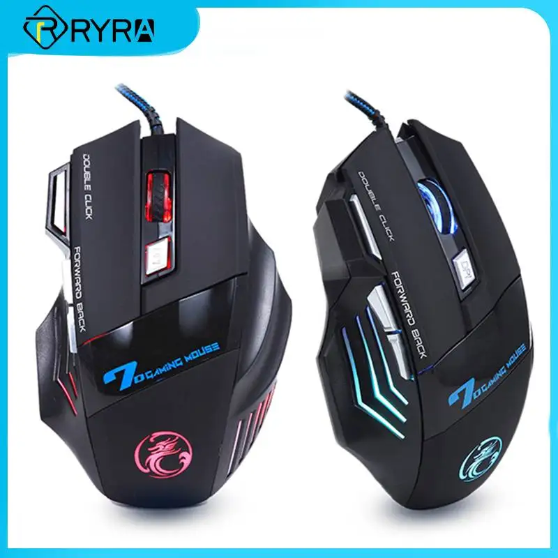 

RYRA Wired Optical Mouse 7 Button Silent Gaming Mice For CF LOL 3200DPI Mouse For PC Laptop Computer Macbook Office Accessories