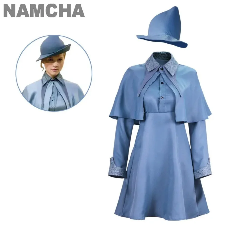 Цветок Изабель Делакур Косплей Костюм Платье Beauxbaton Школьная форма Женские