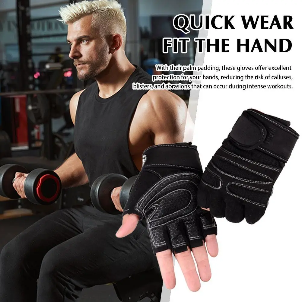 

Gym Fitness Heavyweight Training Gloves Men women Body Building Half Finger Non-Slip Gloves Wrist Support Weightlifting Sports