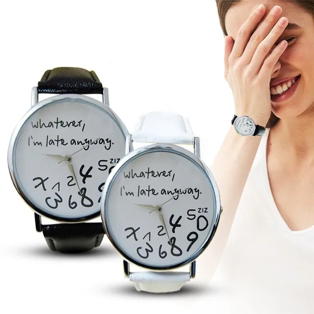 Funny Watch Whatever I'm Late Anyway Watch Men's 