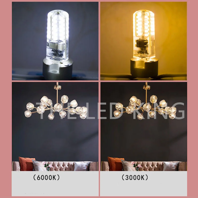 Светодиодная лампа G4 2 Вт 3 5 9 10 12 15 AC/DC12V/AC220V 3014SMD силиконовая теплый белый/белый l