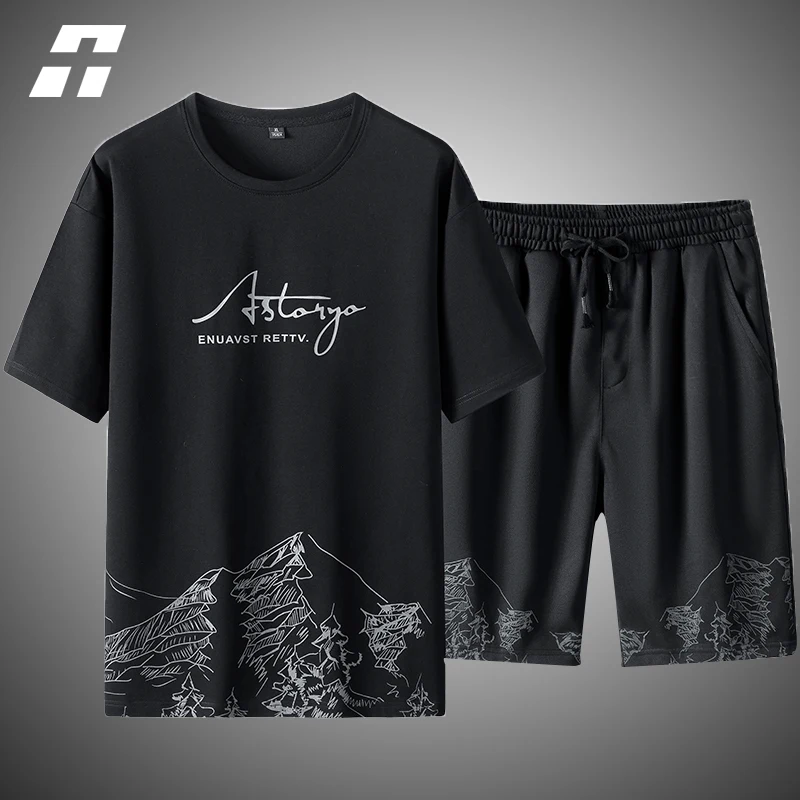 Мужской летний спортивный костюм комплект из 2 предметов модель 2022 года дышащий