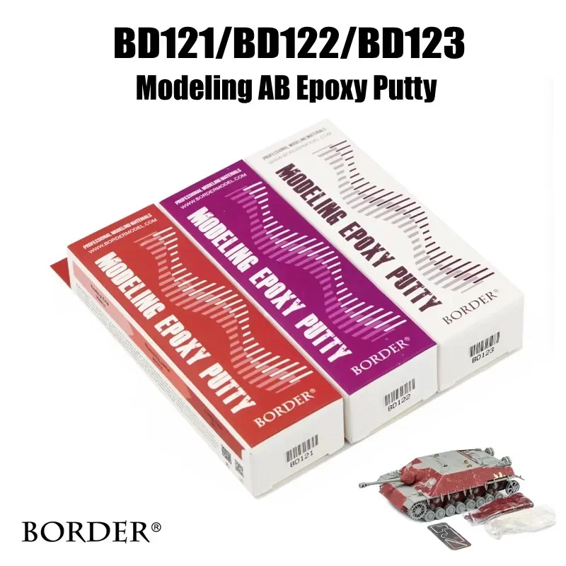 

Border Model BD121-123 AB Epoxy Putty Plastic Model Filling Repair Tool for Model Hobby DIY Tools Red/Purple/Gray 100g