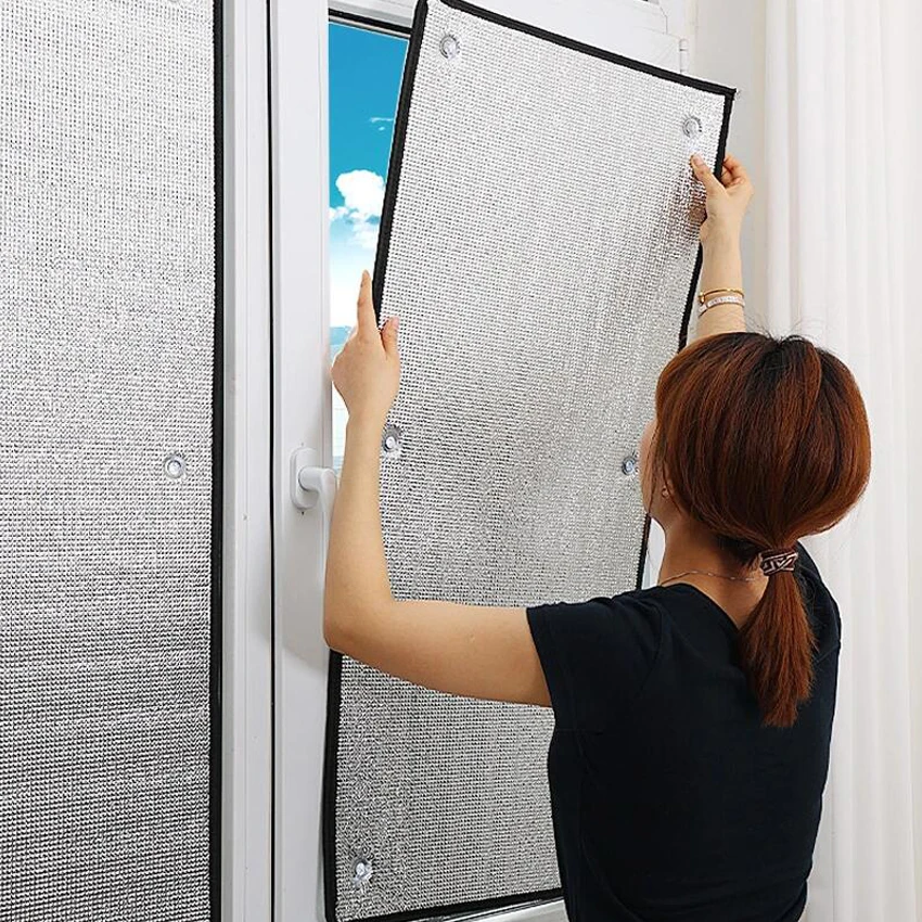

Aluminum Foil Shading Film Anti UV Sunshade Office Glass Insulation Film Room Window Heat Insulation Cotton Sun Protection Film