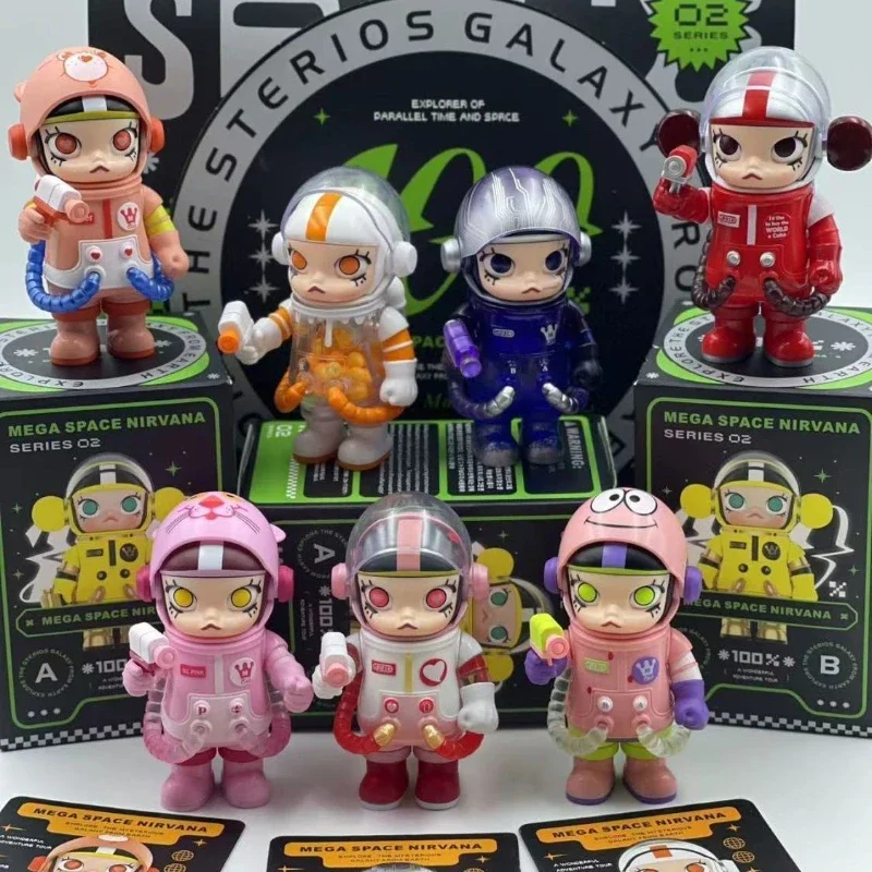 

MEGA COLLECTION 100% SPACE MOLLY SERIES Mega 2 Model Dolls Mystery Box Kids Toys Blind Box Collectible Model Cartoon Decor Toys