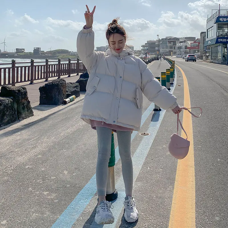 Winter Thicken Warm Parka Jacket Coat Loose Oversized Women's Winter Coat for Women Hooded Outwear Padded Woman Parkas Jackets