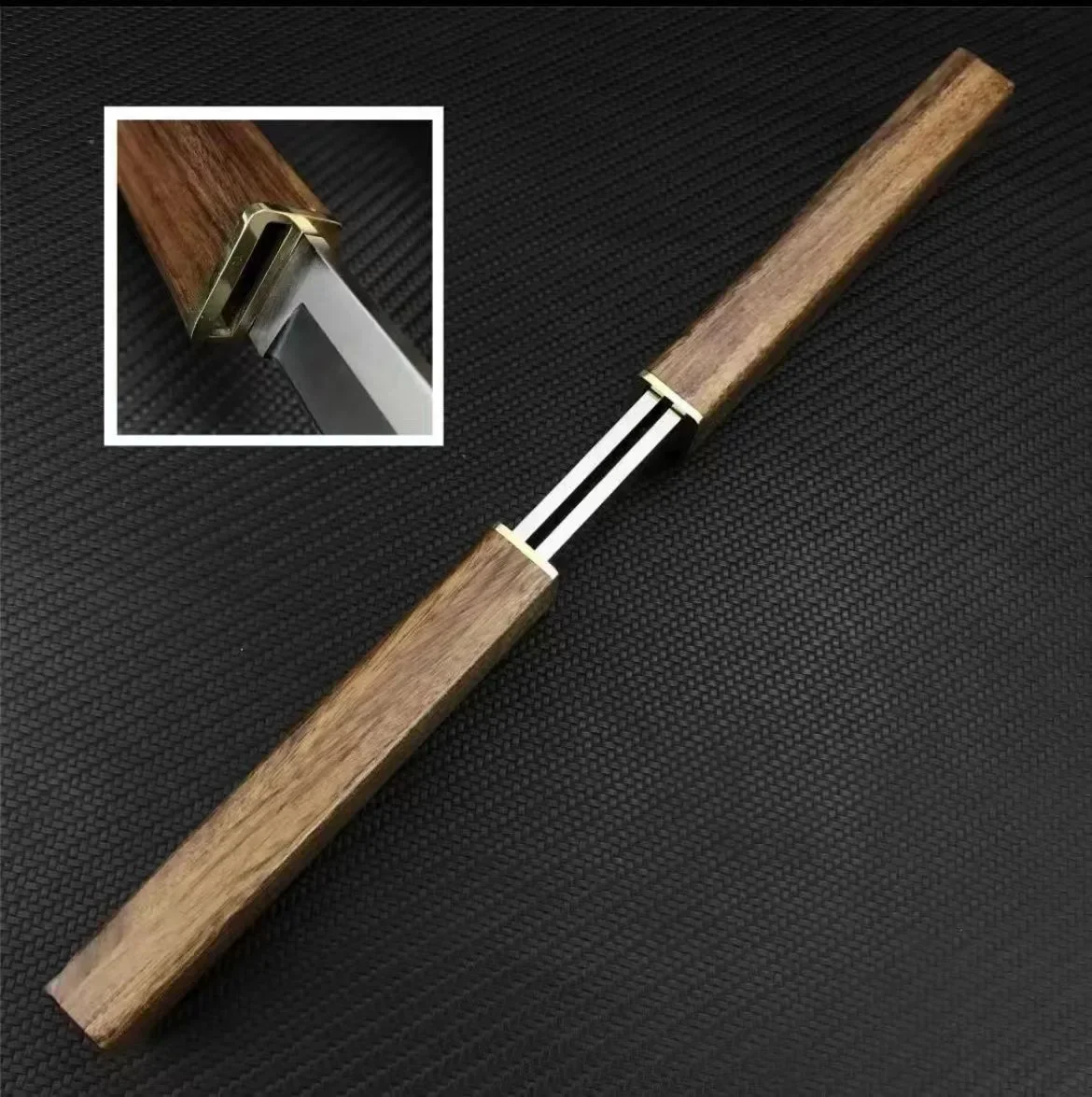 Sun Moon Double Blade House together M390 Wooden Handle small Straight knife Outdoor Knife Hunting emergency rescue fruit
