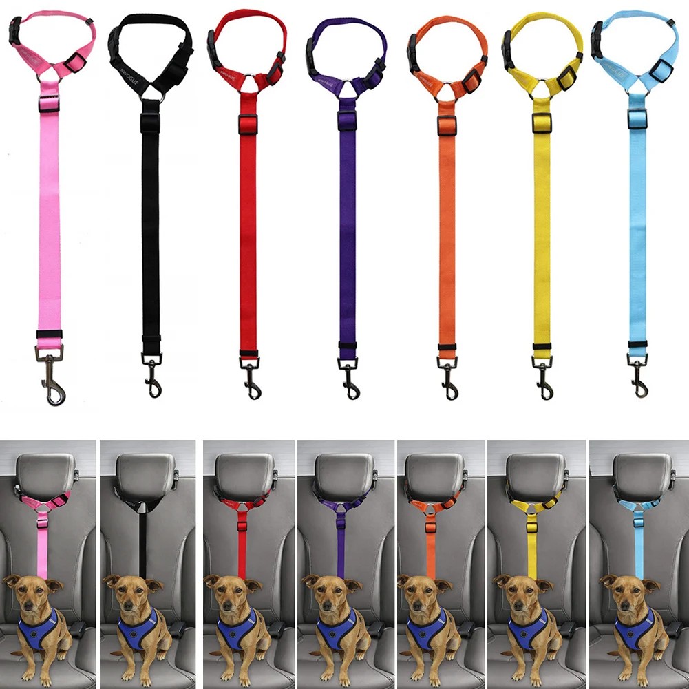 

Pet Car Seat Belt Rope Ring Dog Car Retractable Adjustable Elastic Reflector Leash Kitten Dog Collar Pet Accessories