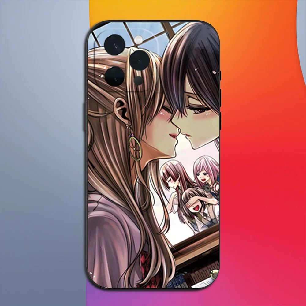 lesbian Anime Citrus Yuzu Aihara Mei LGBT Phone Case for iPhone 11 12 13 14 15 16 Max Pro Plus Soft Shell