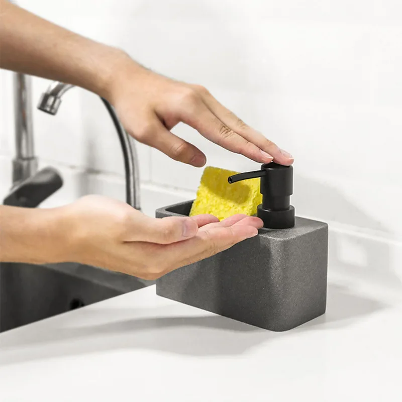 Modern kitchen accessories Soap Dispenser Set Liquid hand soap dispenser pump bottle brushes Holds and Stores Sponges Scrubbers