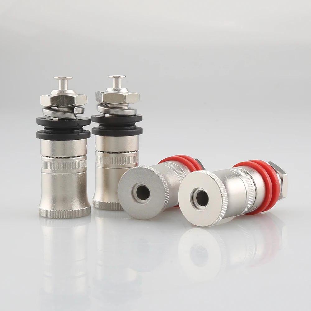 CMC Rhodium Plated Speaker Amplifier Binding Post Terminal Banana Plug Socket