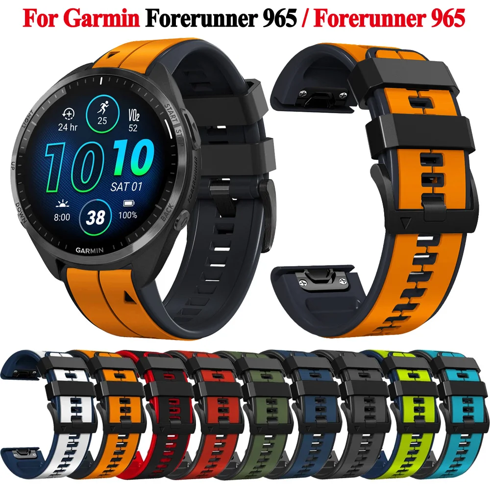

Ремешок для наручных часов QuickFit, силиконовый браслет для Garmin Forerunner 965 955 945 935, серии Garmin S62 MARQ Gen, 22 мм 26 мм