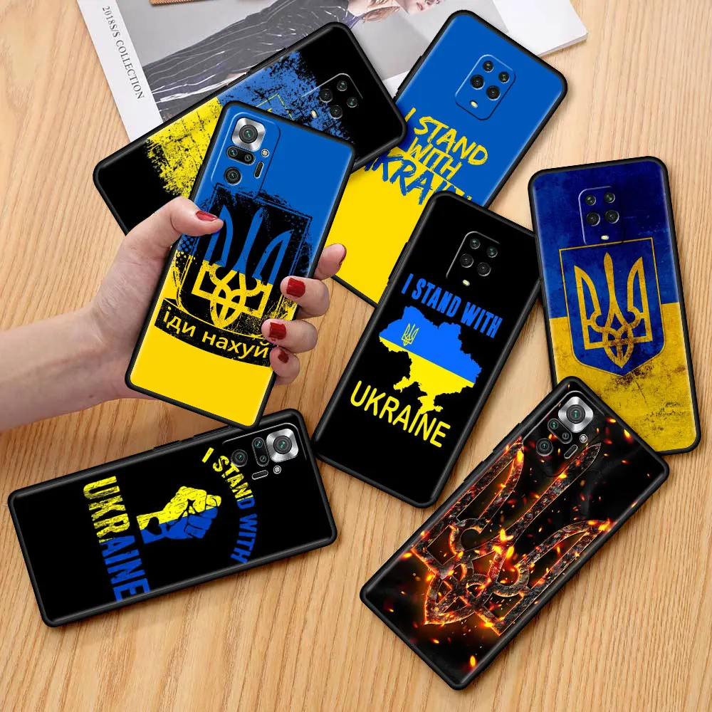 

Ukraine Flag Case For Xiaomi Redmi Note 11 10 9 Pro K40 10S 9S 9A 9C Phone Cover 9T 8 8T 7 11T Silicone Shell