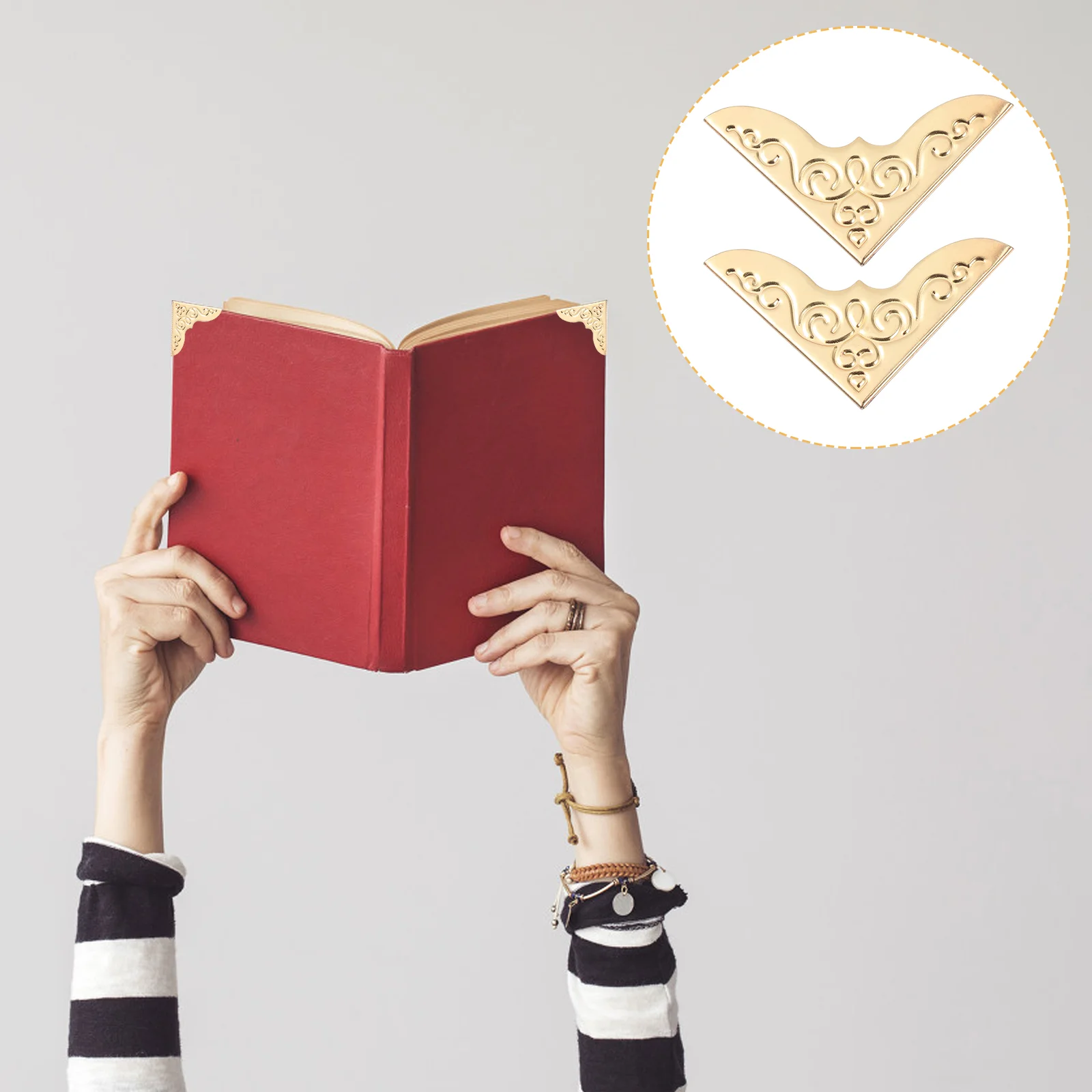 20 шт. книжные чехлы металлическая угловая папка защитная крышка железная защита