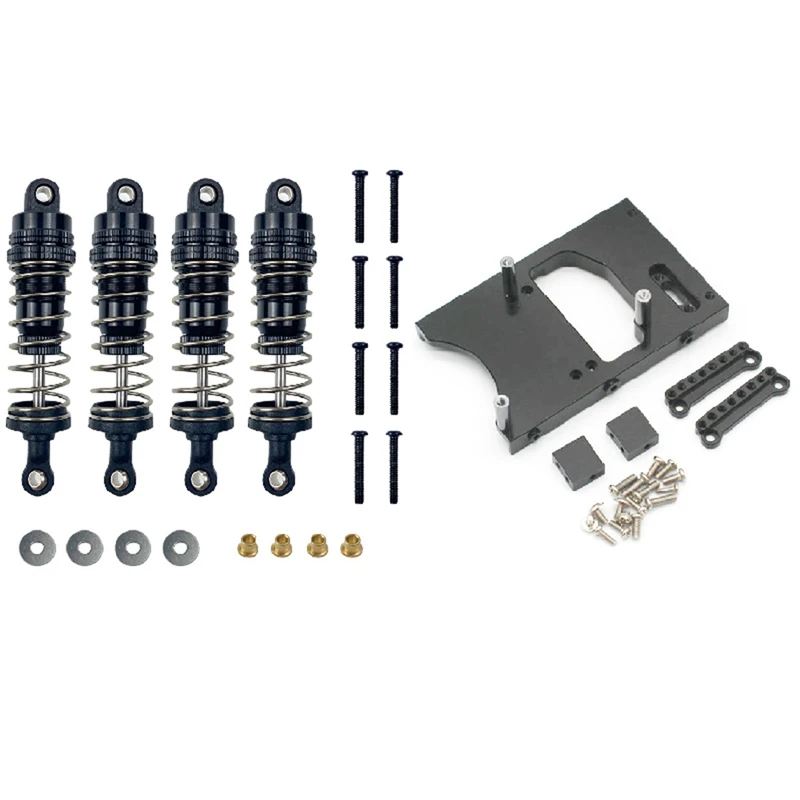 

Steering Servo Fixed Mount Bracket For MN D90 D91 D96 D99 D99S MN90 MN99S Black & Metal Shock Absorber Damper Black