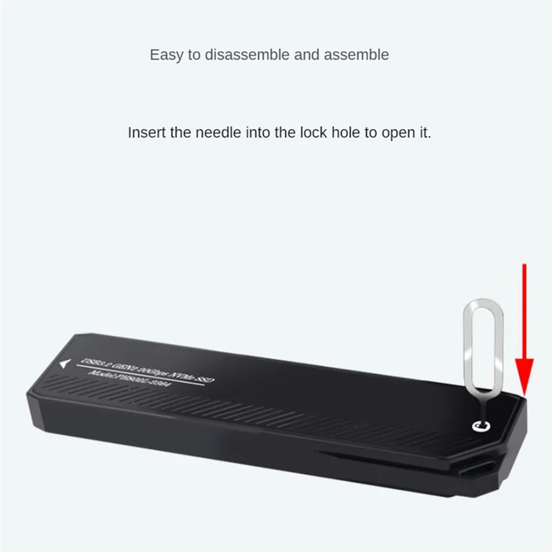 Фото A23F-M.2 Nvme SSD-корпус 20 Гбит/с USB 3.0 Type C Pcie Внешний корпус USB3 M2 Крышка ящика для хранения твердотельного жесткого диска Durab №2