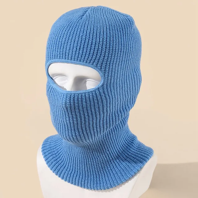 Candy Colors Keep Warm Unisex Single Hole Balaclava Beanie Autumn Winter Outdoor Solid Color Men Women Ride Ski Mask Skull Caps 1