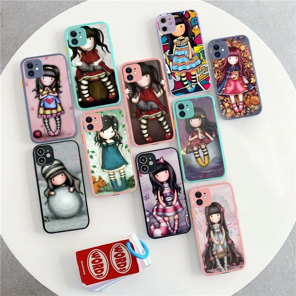 Japan Santoro G-Gorjuss Phone Case For IPhone 14 X XR XS 7 8 Plus 11 12 13 Pro MAX 13mini Matte Shockproof